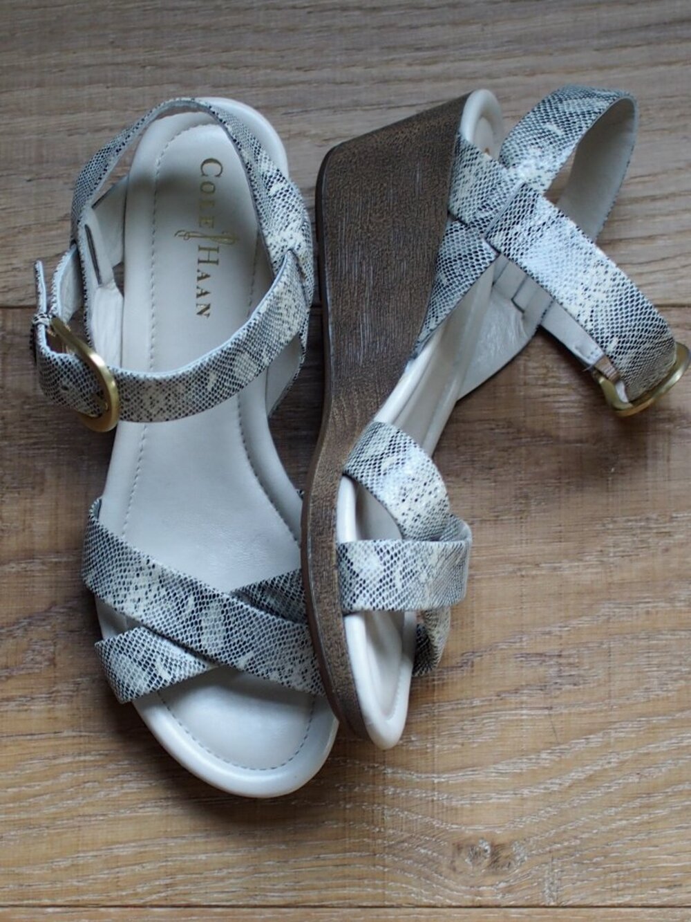 Cole Haan | Like NEW Leather Air Tali Wedge Sandal
